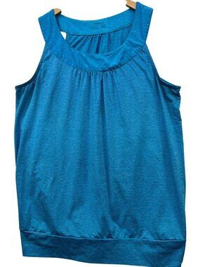 Eddie Bauer Women's Halter Tank Top Sleeveless Stretch Size L Turquoise Blue
